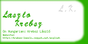 laszlo krebsz business card